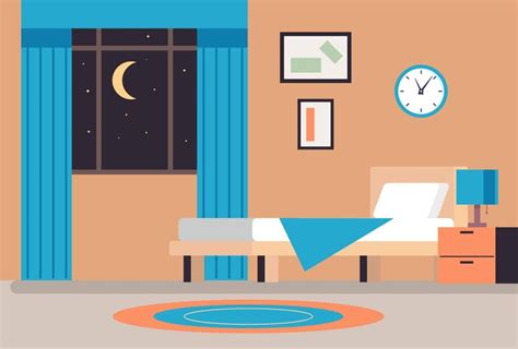 Premium Vector | Empty bedroom concept flat cartoon graphic design ...