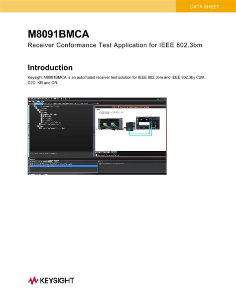 M8091BMCA Receiver Conformance Test Application For IEEE 802 3bm PDF