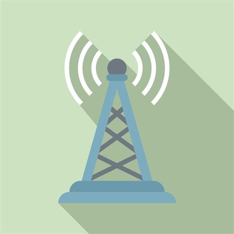 Icono De Torre De Radio De Tv Ilustraci N Plana Del Icono De Vector De