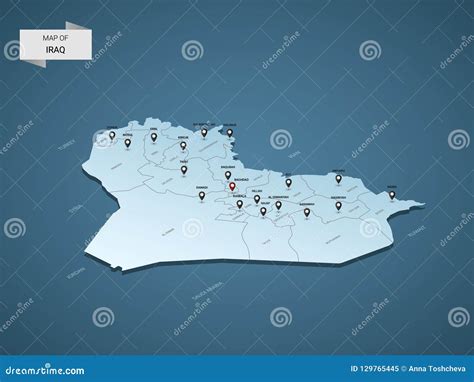 等量3d伊拉克传染媒介地图概念 向量例证 插画 包括有 亚特兰提斯 等量 背包 国界的 标记 129765445