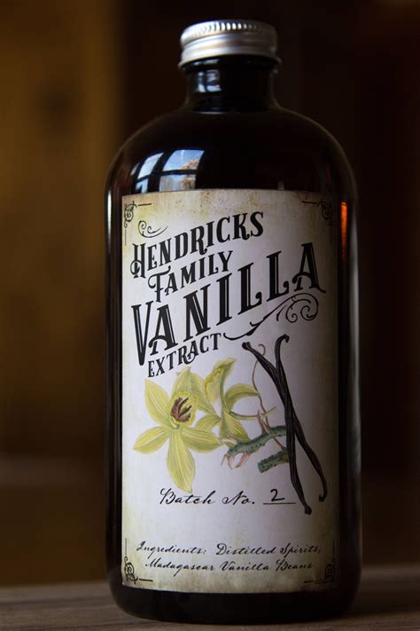 Vanilla Extract Bottles And Labels