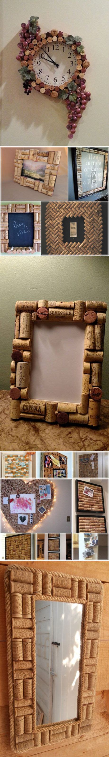 Several Pictures Of Different Types Of Furniture Made Out Of Wine Corks