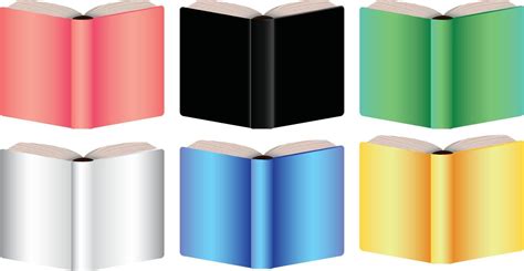 Colorful Open Books Clipart