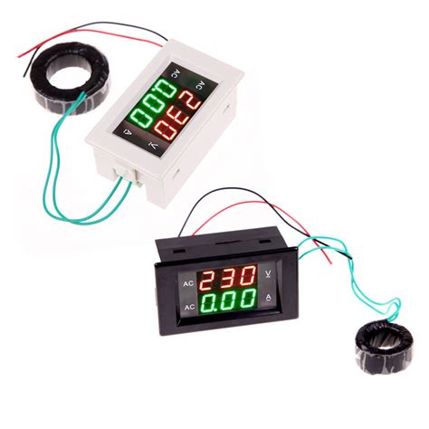 Ac Digital Ammeter Voltmeter Lcd Panel Amp Volt Meter 100a 300v 110v