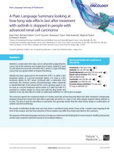 Axitinib treatment in people with advanced renal cell carcinoma