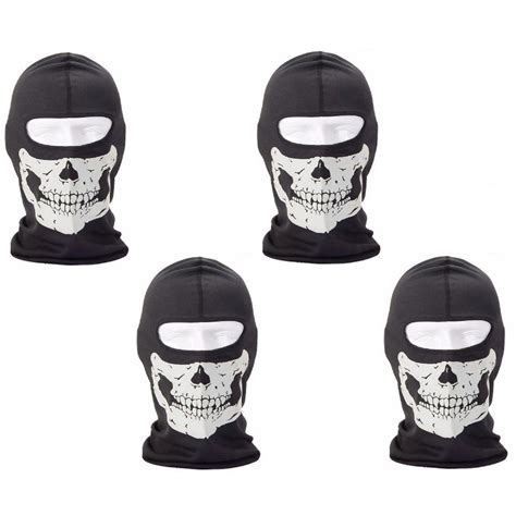 Kit 4x Touca Capuz Ninja Balaclava Proteção Caveira Moto Motoboy