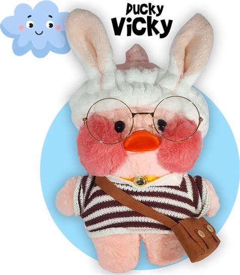 Ducky Vicky Paper Duck Lalafanfan Eend Pluche Knuffel Cm Tiktok