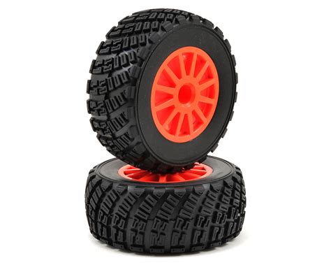 Traxxas Rally Tire Wrally Wheel 2 Orange Standard Tra7473a