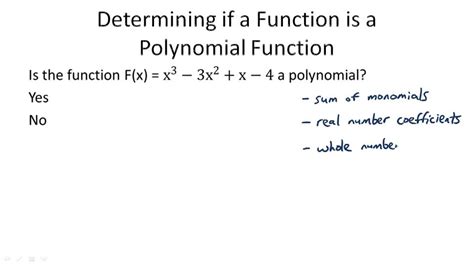 Polynomial Function Basics - Example 2 ( Video ) | Algebra | CK-12 Foundation