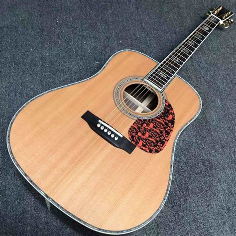 Custom Solid Cedar Top Acoustic Guitar D Type 45 Model 41 Guitar Abalone Inlaid Abalone