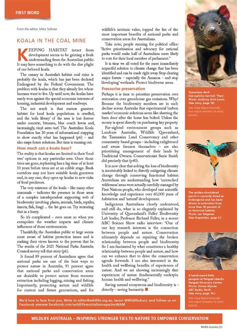 Wildlife Australia Magazine Autumn 2022 Editorial By Mik Flickr