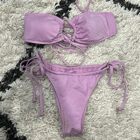 Victorias Secret Purple Sparkle Bikini Gem