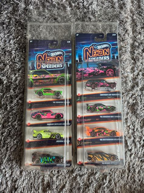 Neon Speeders Datsun Mitsubishi Eclipse Mazda Rx Nissan Skyline Hot Wheels Full Set