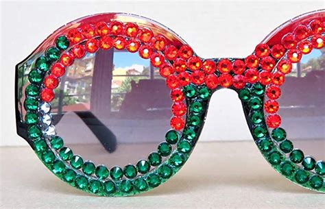 Embellished Sunglasses Rave Festival Sunglasses Retro Rare Oversized Round Eyewear Swarovski