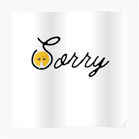 "Sorry Emoji | Sticker" Poster by Jkhandesign | Redbubble