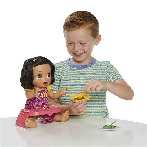 Baby Alive Happy Hungry Baby Brown Straight Hair Doll Makes Sounds