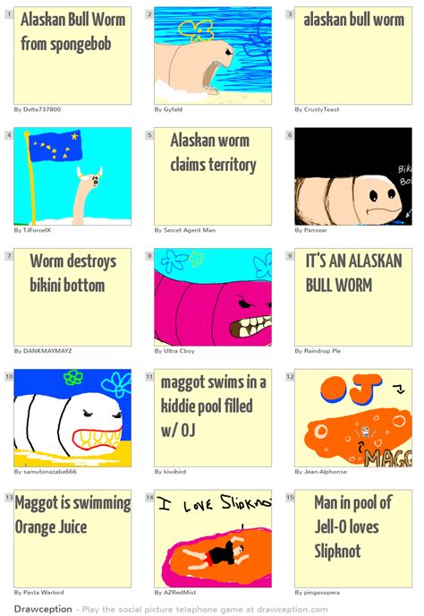 alaskan bull worm  spongebob drawception