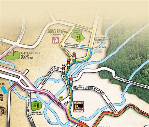 Downtown Gatlinburg Hotel Map