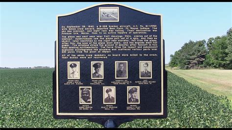 Ft Jennings Fort Fest Historic Marker For B 26 Bomber Crash Youtube