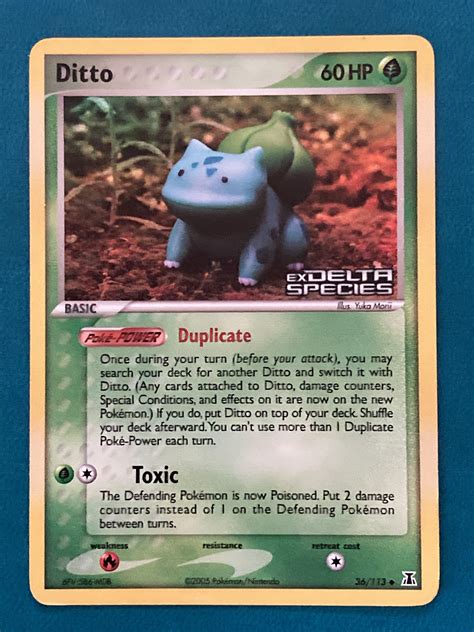 Got This Holo Stamped Delta Species Ditto Bulbasaur Card In A Trade