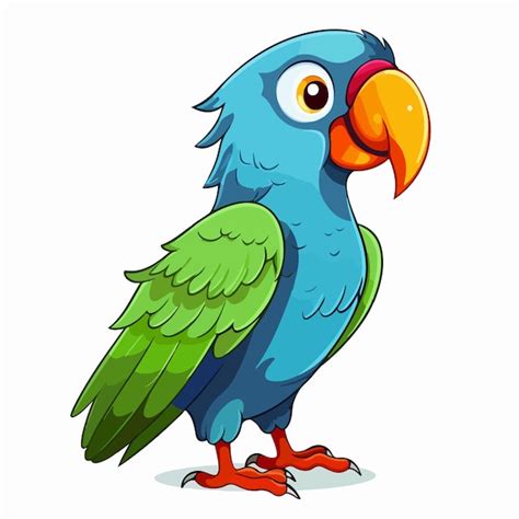 Premium Vector Cute Parrot Illustration