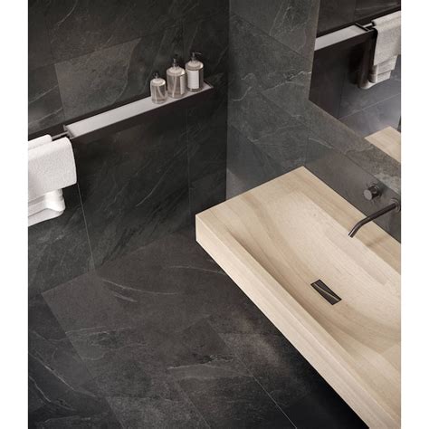 Satori Gios Graphite 12 In X 24 In Matte Porcelain Stone Look Floor And Wall Tile 193 Sq Ft