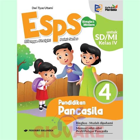 Jual BUKU ESPS PENDIDIKAN PANCASILA KELAS 4 ERLANGGA KURIKULUM MERDEKA