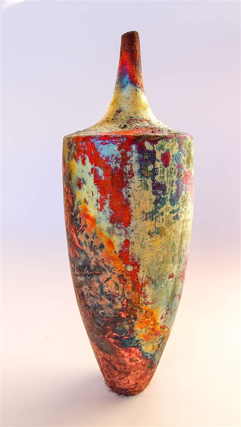 Handbuilt Copper Mat Raku By Tim Betts Pottery Handbuilding Raku