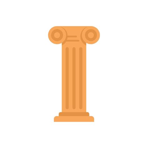 Vector Plano De Icono De Columna Griega Pilar Romano Vector