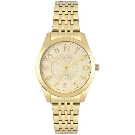 Relógio technos feminino boutique dourado 2115KNJS 4X Submarino