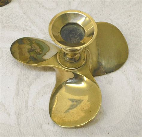 Brass Boat Propeller Candle Holder Marine Propellor