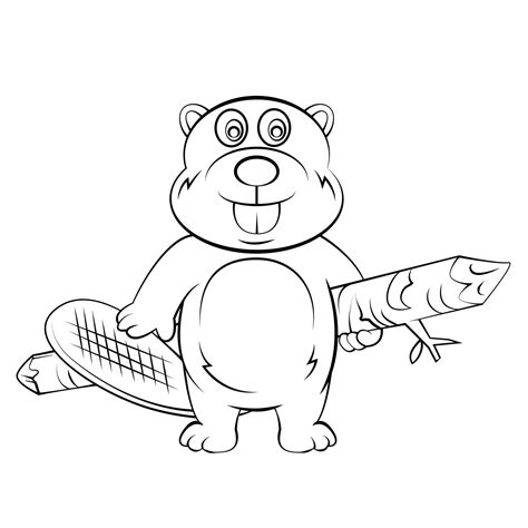 Beaver Cartoon Sketch 16674308 Vector Art at Vecteezy