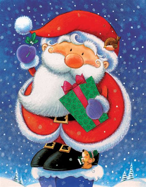 Mini Christmas Puzzles Santa With Mouse 100 Pieces Ceaco Puzzle