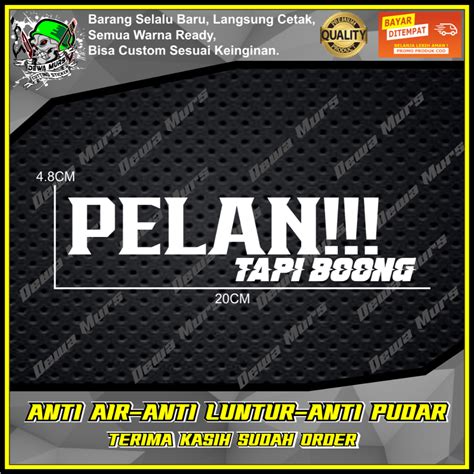 Jual Sticker PELAN TAPI BOONG Cutting Sticker Shopee Indonesia