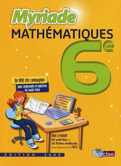 Myriade Math Matiques E Manuel De L L Ve Livre De L L Ve