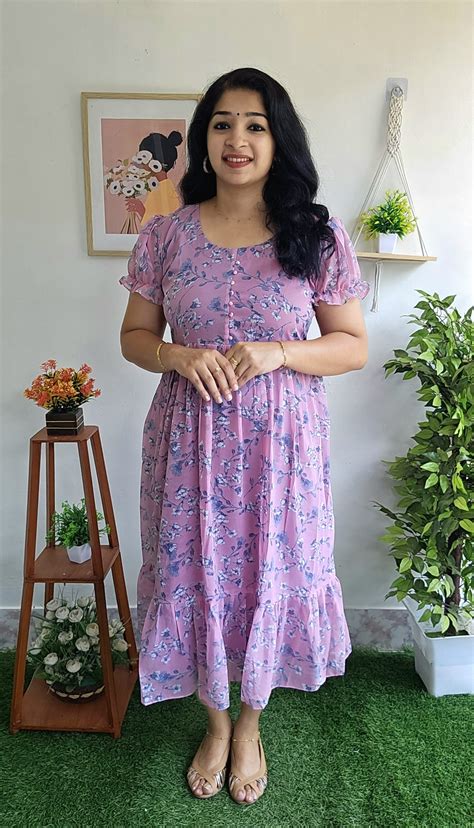 Normal Stylish Frock Model Kurtis NUDE PINK Priya S Magic World