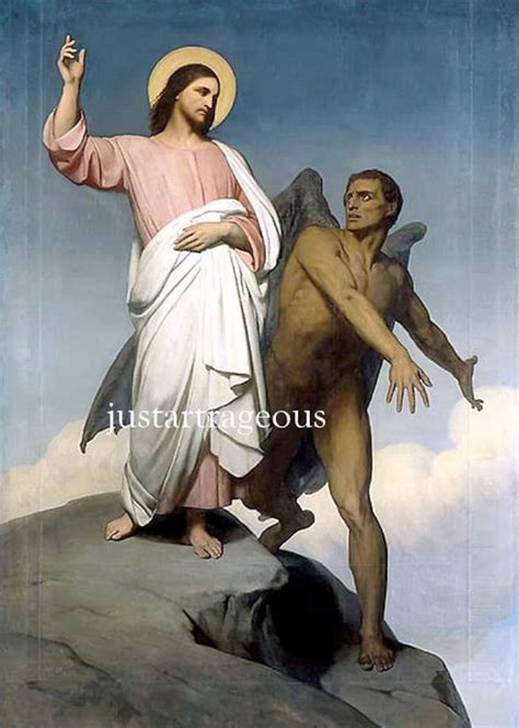 Ary Scheffer The Temptation Of Christ Jesus Vs Satan Gospel