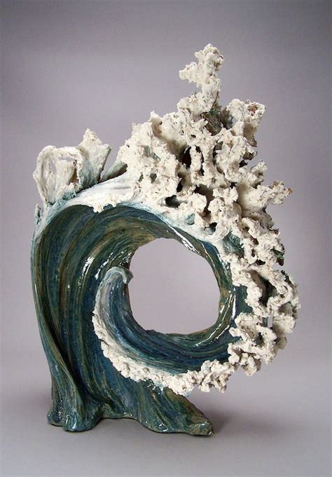 Ocean Waves Sculptures | Sculpture clay, Contemporary ceramics, Organic ...