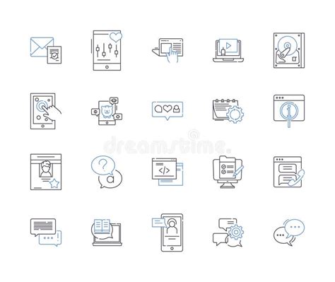 Devops Outline Icons Collection Automation Collaboration Agile