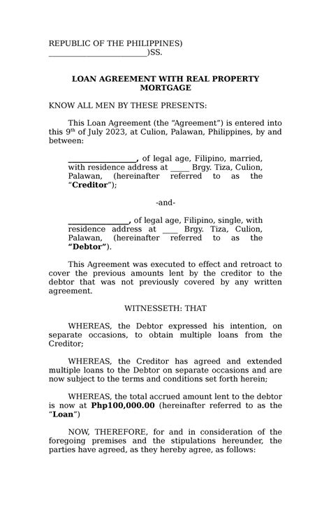 Mortgage Law In The Philippines at William Fetters blog