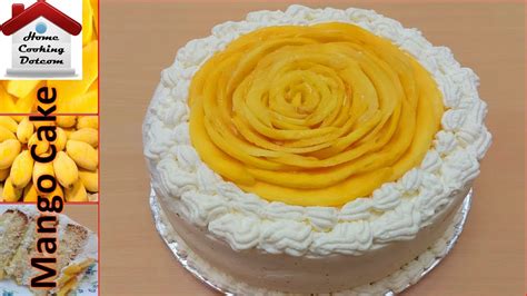 How To Make Mango Cake Layered Mango Cake Recipe By Home Cookiing