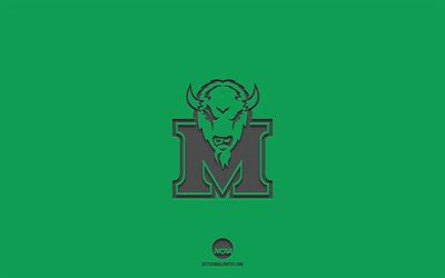 Download wallpapers Marshall Thundering Herd, green background ...