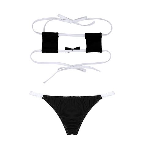 Women S Sexy French Maid Aprons Outfit Cosplay Fancy Dress Costume Lingerie EBay