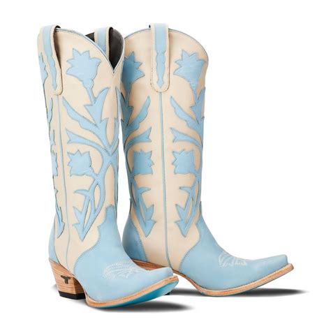 Jolene Blueberry Buttermilk In 2024 Cowgirl Boots Beige Heels Leather Fashion