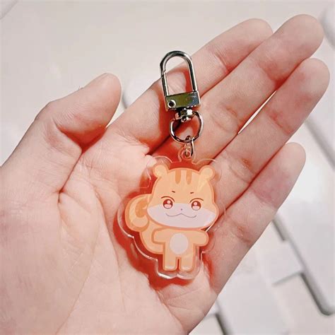 Kpop Idol ATEEZ Keyring Aniteez Acrylic Double Sided Sandwich Keychain