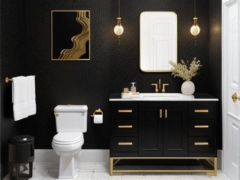 Black and Gold Bathroom Decor Ideas Luxury Design Inspiration