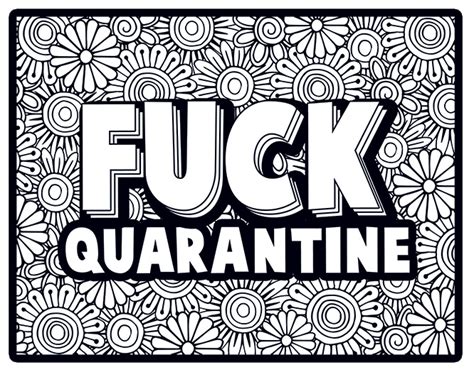 Pandemic Fuck Quarantine Swear Word Coloring Book