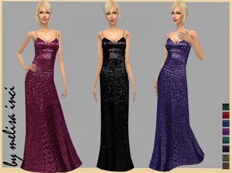 The Sims Resource Sequin Gown By Melisainci • Sims 4 Downloads Sequin Gown Dress Elegant Dress