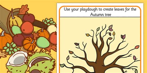 Autumn Tree Playdough Mat Autumn Tree Playdough Mat Trees