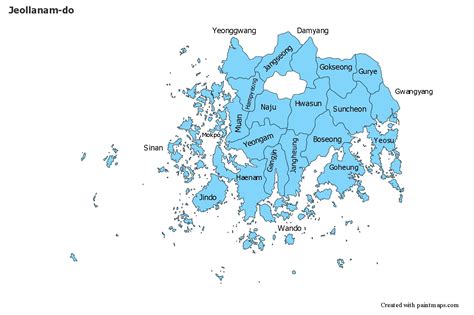 Sample Maps For Jeollanam Do